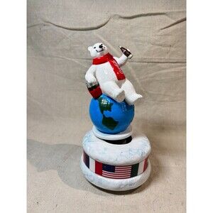 1997 Vtg Coca Cola  Int'l Polar Bear Music Box I'd Like To Buy The World A Coke